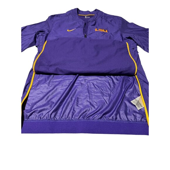 Nike LSU Tigers Dri Fit Jacket Full Zip Purple Yellow Size Small Men’s #AB15-1 - Picture 4 of 13